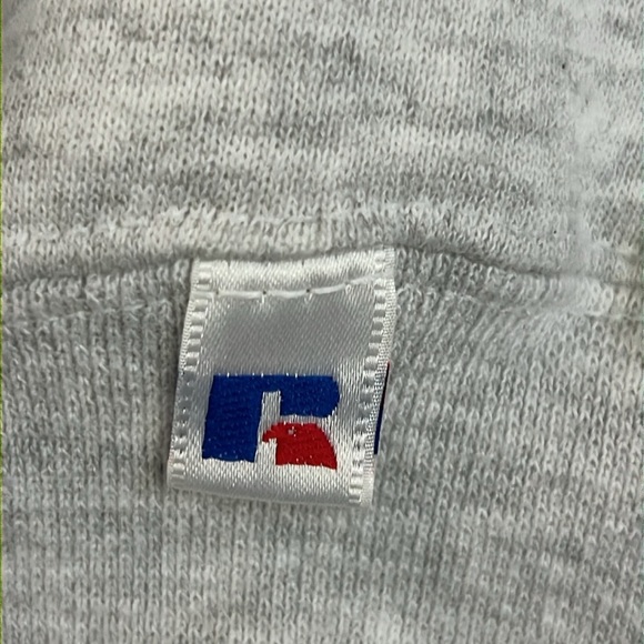 Vintage 90’s Russell Athletic Crewneck Sweatshirt Gray Cotton Blend USA XXL - Picture 5 of 8